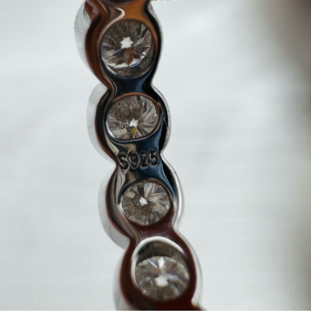 1.9 CT Moissanite Diamond Bezel Set Eternity Band - Picture 4 of 4